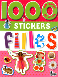 1000 STICKERS FILLES (COUVERTURE A POIS)