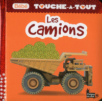 Les camions (Fond orange) - Bébé touche-à-tout