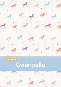 Le cahier de Gwénaëlle - Petits carreaux, 96p, A5 - Chevaux