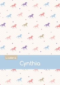 Le cahier de Cynthia - Petits carreaux, 96p, A5 - Chevaux