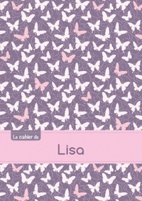 Le cahier de Lisa - Séyès, 96p, A5 - Papillons Mauve