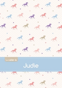 Le cahier de Judie - Petits carreaux, 96p, A5 - Chevaux