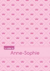 Le cahier d'Anne-Sophie - Petits carreaux, 96p, A5 - Princesse
