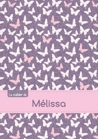 CAHIER MELISSA BLANC,96P,A5 PAPILLONSMAUVE