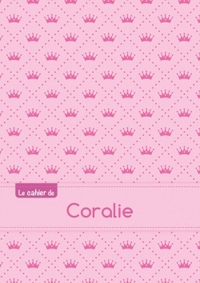 Le cahier de Coralie - Petits carreaux, 96p, A5 - Princesse
