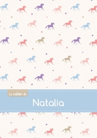 CAHIER NATALIA BLANC,96P,A5 CHEVAUX