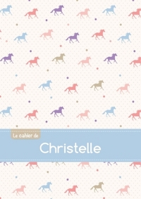Le cahier de Christelle - Blanc, 96p, A5 - Chevaux