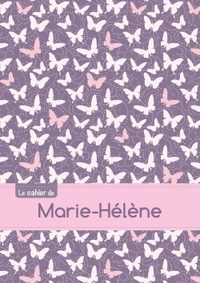 CAHIER MARIE HELENE BLANC,96P,A5 PAPILLONSMAUVE