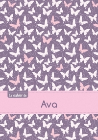 Le cahier d'Ava - Séyès, 96p, A5 - Papillons Mauve