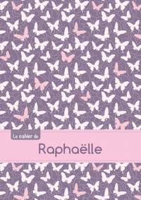 CAHIER RAPHAELLE BLANC,96P,A5 PAPILLONSMAUVE