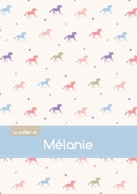 CAHIER MELANIE BLANC,96P,A5 CHEVAUX