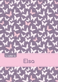 Le cahier d'Elsa - Séyès, 96p, A5 - Papillons Mauve