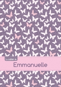 Le cahier d'Emmanuelle - Séyès, 96p, A5 - Papillons Mauve