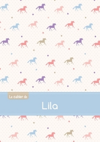 Le cahier de Lila - Petits carreaux, 96p, A5 - Chevaux