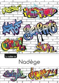 CARNET NADEGE BLANC,96P,A5 GRAFFITI