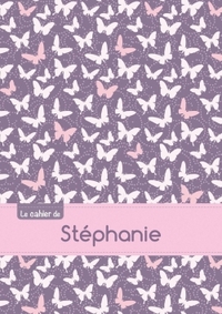 CAHIER STEPHANIE BLANC,96P,A5 PAPILLONSMAUVE