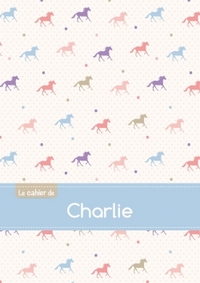 Le cahier de Charlie - Petits carreaux, 96p, A5 - Chevaux