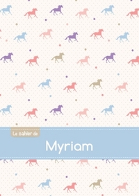 CAHIER MYRIAM BLANC,96P,A5 CHEVAUX