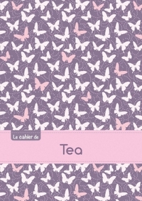 CAHIER TEA BLANC,96P,A5 PAPILLONSMAUVE