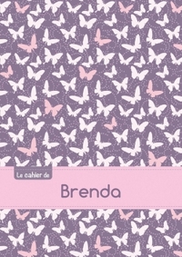 Le cahier de Brenda - Séyès, 96p, A5 - Papillons Mauve