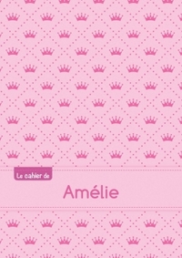 Le cahier d'Amélie - Petits carreaux, 96p, A5 - Princesse