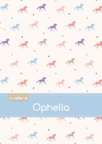 CAHIER OPHELIA BLANC,96P,A5 CHEVAUX