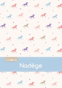 CAHIER NADEGE BLANC,96P,A5 CHEVAUX