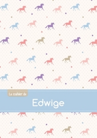 Le cahier d'Edwige - Blanc, 96p, A5 - Chevaux