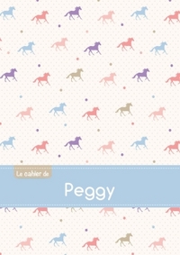 CAHIER PEGGY BLANC,96P,A5 CHEVAUX
