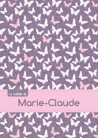 CAHIER MARIE CLAUDE BLANC,96P,A5 PAPILLONSMAUVE