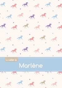 CAHIER MARLENE BLANC,96P,A5 CHEVAUX