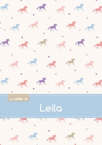 Le cahier de Leila - Petits carreaux, 96p, A5 - Chevaux