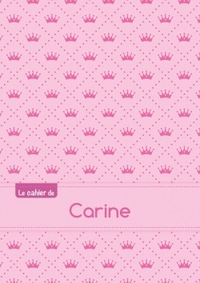 Le cahier de Carine - Petits carreaux, 96p, A5 - Princesse