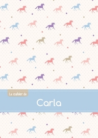 Le cahier de Carla - Blanc, 96p, A5 - Chevaux