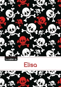 Le carnet d'Elisa - Blanc, 96p, A5 - Têtes de mort