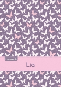 Le cahier de Lia - Séyès, 96p, A5 - Papillons Mauve
