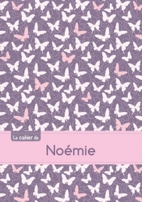 CAHIER NOEMIE BLANC,96P,A5 PAPILLONSMAUVE