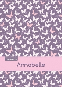 Le cahier d'Annabelle - Blanc, 96p, A5 - Papillons Mauve