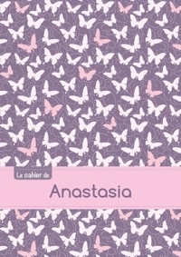Le cahier d'Anastasia - Séyès, 96p, A5 - Papillons Mauve
