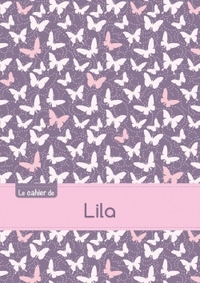 Le cahier de Lila - Blanc, 96p, A5 - Papillons Mauve