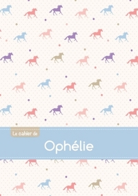 CAHIER OPHELIE BLANC,96P,A5 CHEVAUX