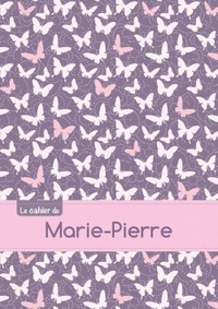 CAHIER MARIE PIERRE BLANC,96P,A5 PAPILLONSMAUVE
