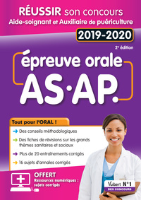 Réussir son concours Aide-soignant -Auxiliaire de Puériculture - Epreuve orale - 2019-2020