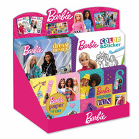 PLV COMPTOIR PLEINE 24EX - BARBIE (4EX/TITRE - 6 TITRES)  - L 44 X P 15.5 X H 29.5 CM