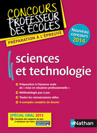 SCIENCES ET TECHNOLOGIE EPREUVE ORALE - CONCOURS PROFESSEUR DES ECOLES - 2014