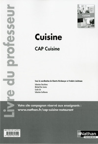 CUISINE - CAP CUISINE 1ERE ET 2EME ANNEES - PROFESSEUR - 2017