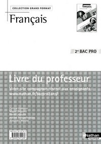 Français - Grand format 2de Bac Pro, Livre du professeur