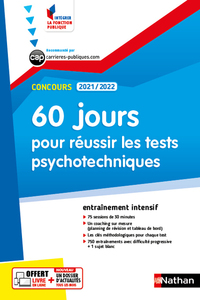 60 jours pour réussir les tests psychotechniques - Concours 2021/2022 - N°56 (IFP)