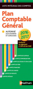 Plan comptable général 2016/2017 - Hors collection Dépliant