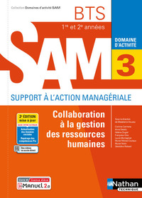 Domaine d'activités 3 - Collaboration à la gestion des Ressources Humaines BTS SAM, Livre + Licence numérique i-Manuel 2.0
